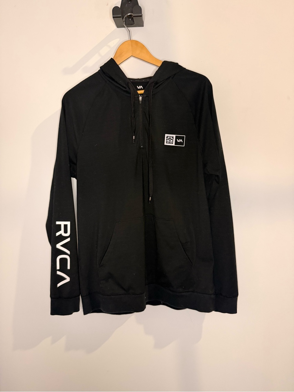RVCA VA Sport BJ Penn Signature 1/4 Zip Pullover Training Hoodie Size Large